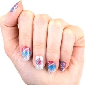 Color Street TAKE MY HAND Red White Blue Glitter Foster Care Adoption Awareness